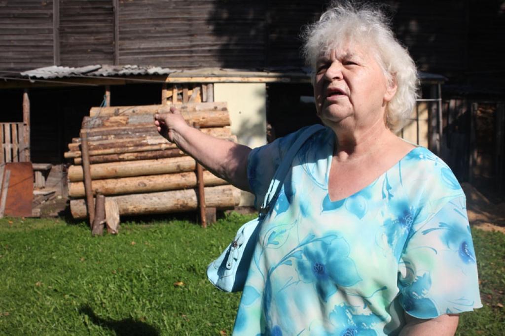 Gulbeniete Inta Konrāde (attēlā) rāda šķūni, kurā otrdien iebēgusi slimā lapsa. Tā pēc tam tur vairāk nav atrasta. 