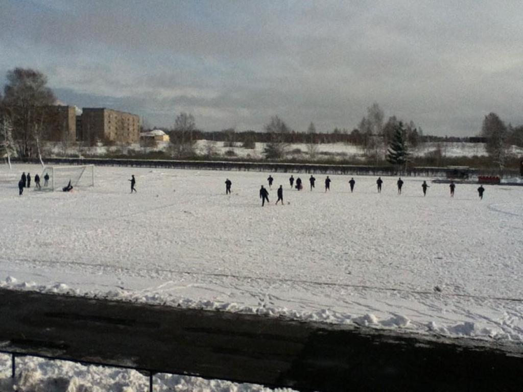Tāds šodien izskatījās futbols laukums Gulbenē.
Autors: Kārlis Eniks (twitter)