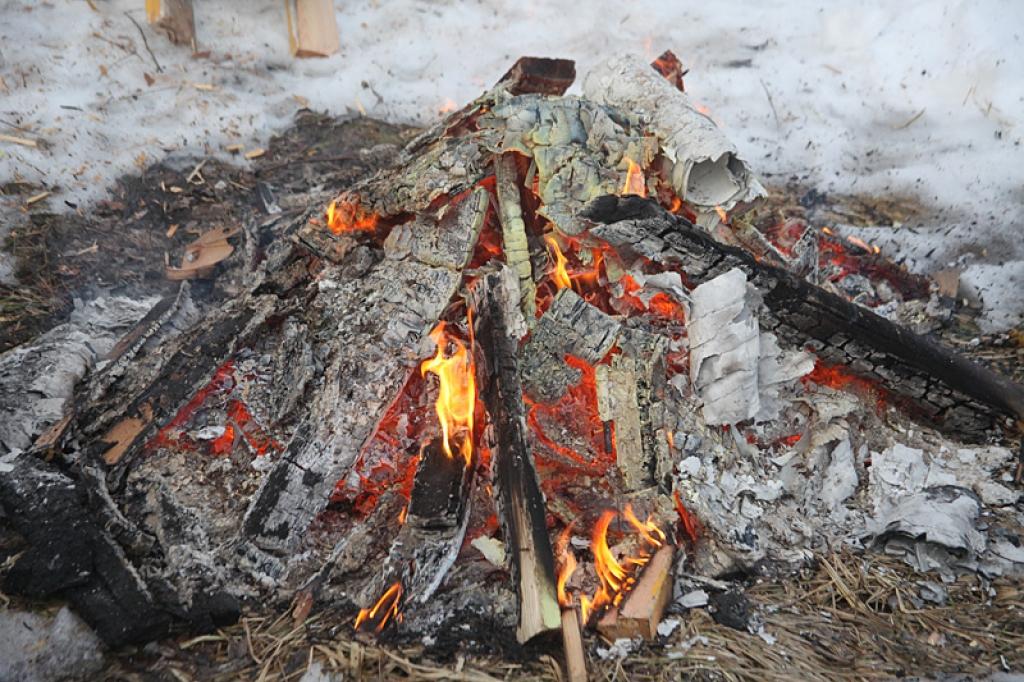Gulbenes vidusskolas skolēni un skolotāji pulcējas pie atmiņu ugunskura, pieminot barikāžu laiku.
Autors: Gatis Bogdanovs