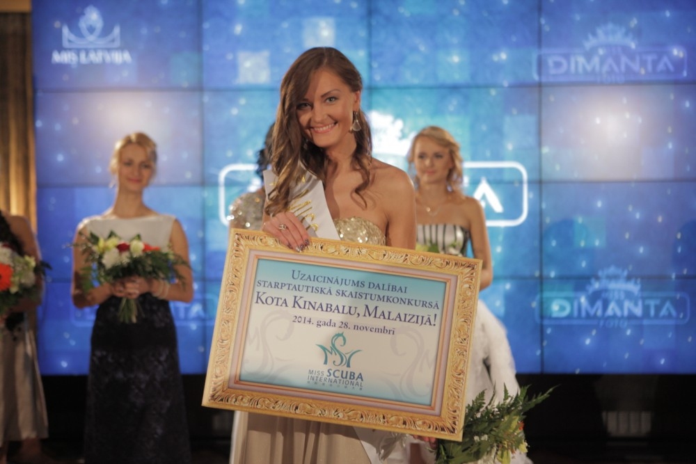Skaistuma konkursa „Miss Scuba” pārstāve Liene Larko no Ozolaines pagasts, Rēzeknes novads