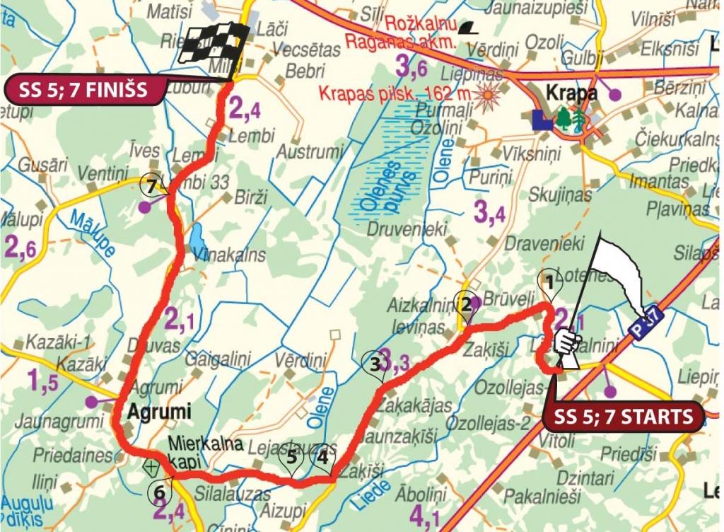 SS 5; 7 "Zaķakājas".