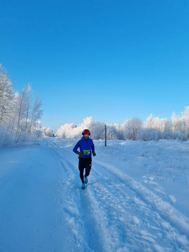 Grūtākais maratons – pa sniegu.
Autors: Foto: no personiskā arhīva